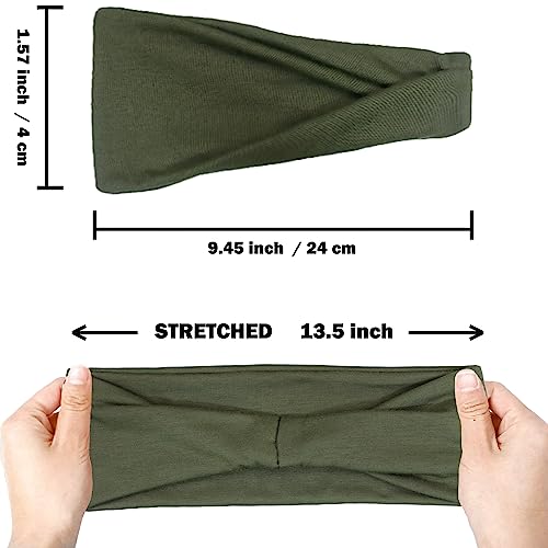 Ivaryss IHB-C2305-6 Headbands For Women, Non-Slip, Premium Stretchy Head Bands Hair Accessories,Wear For Yoga, Fashion, Working Out, Travel Or Running, 6 Pack, Solid thumb #3