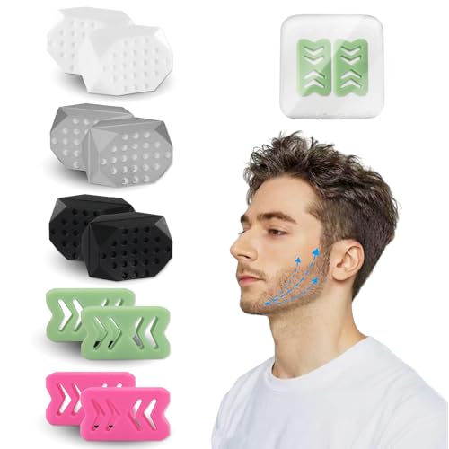 10 piezas de ejercitador de mandíbula para mujeres y hombres, entrenador de mandíbula tóner para línea de mandíbula