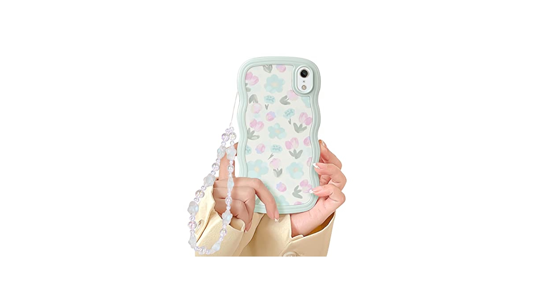 Fycyko Compatible with iPhone XR Case with Phone Charm/Chain
