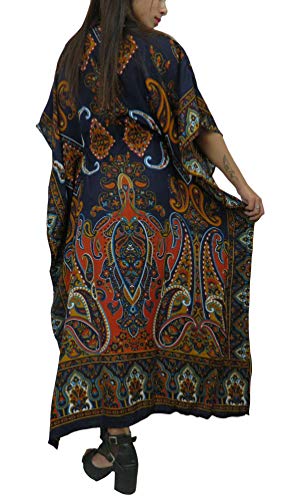 Ropa de dormir estilo caftán Ukal para mujer, salida de baño multicolor de playa 3