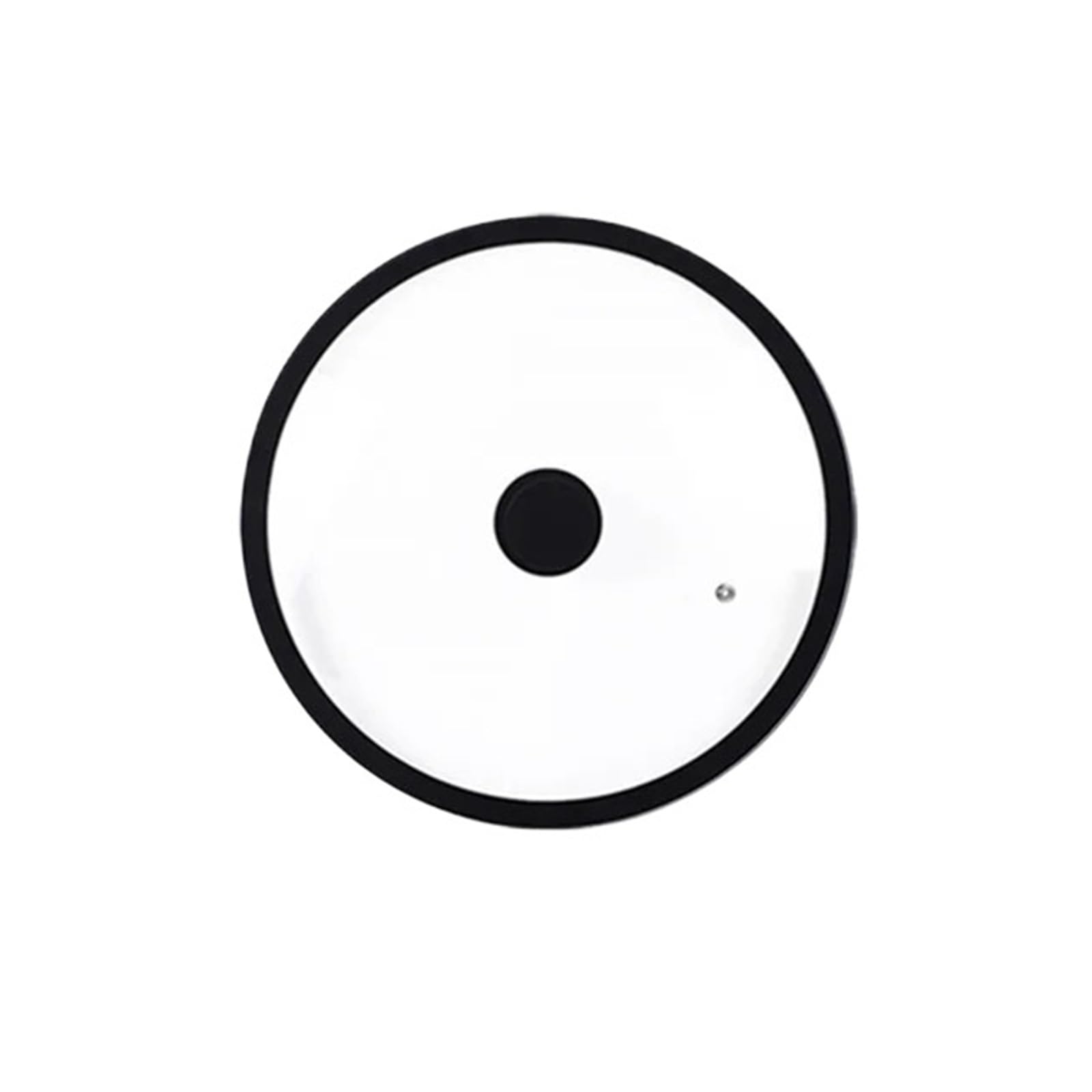 Zyslxhocz Black 16Cm Vented Tempered Glass Universal Lid For Pot Pan Skillet With Heat Resistant Silicone Rim Microwave Splatter Lid Cover(Black 16Cm)