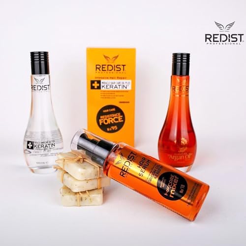 REDIST Serum de queratina para el cabello de argán, 125 ml, para tratamiento antiencrespamiento de cabello seco, quebradizo y dañado, cuidado del cabello, queratina y argán, tratamiento de aceite para - imagen 8