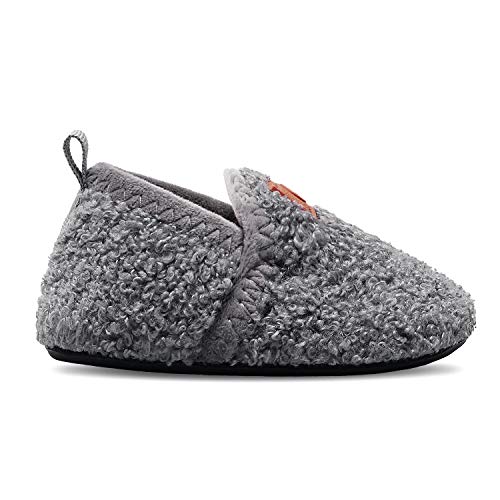 Scurtain Kids Toddler Slippers Socks Artificial Woolen Slippers For Boys Girls Baby With Non-Slip Rubber Sole 2025 Grey 5.5-6 Toddler #TOP2