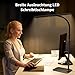 Kaulsoue Doppelkopf Schreibtischlampe LED dimmbar, Schreibtischlampen mit Fuß, 24W 80cm Tageslichtlampe, Augenpflege 5 Farbtemperaturen 5 Helligkeit, für Arbeit,Haus,Büro,Schlafsaal, Studie,Lesen