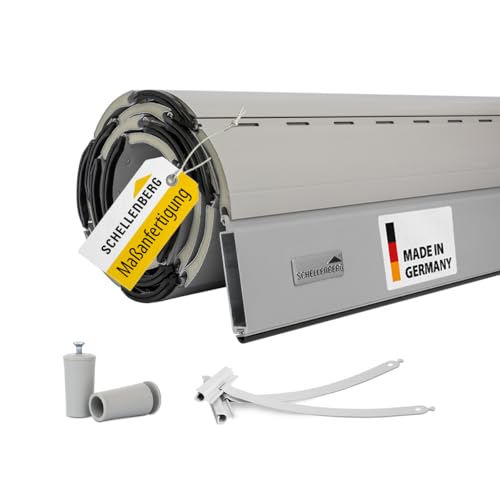 Schellenberg Rolladen Maßanfertigung, Rolladenpanzer Aluminium, Auswählbar: Breite 50-200 cm, Höhe 100-230 cm, System Maxi, Farben Grau, Anthrazit, Silber, Weiß