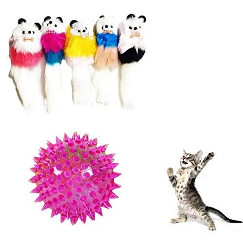 Dog Trust Pet Real Fur Mouse Cat Toy and Led Whistle Squeaky Squeaker Chew Sound Ball Playing Toy Ideal for Cat and Kitten Teething Toy - Multicolor (B0CDC6JYNK) Amazon Price History, Amazon Price Tracker