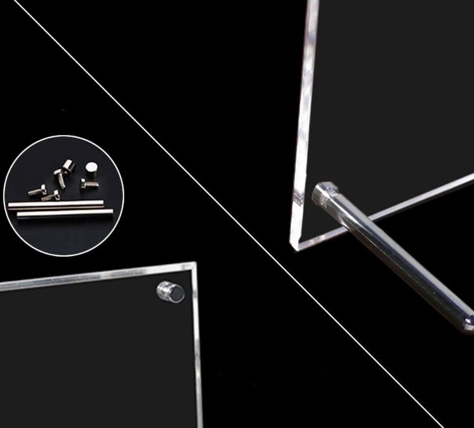 Miniatura 3 de Leoyoubei Marco de fotos flotante de acrílico de doble panel de 5 x 7 pulgadas con soporte de soporte, transparente sin marco, para bebé, amigo,