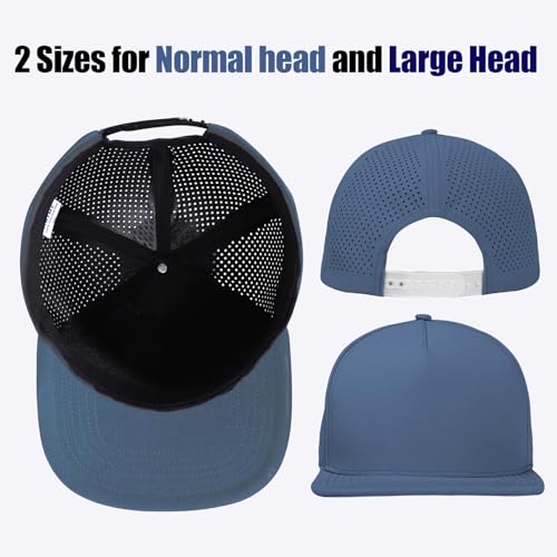Image of M /L /XL /XXL Oversize Flat Bill Baseball Cap for Men Women Quick Dry Snapback Hats Summer Mesh 5 Panel Cap