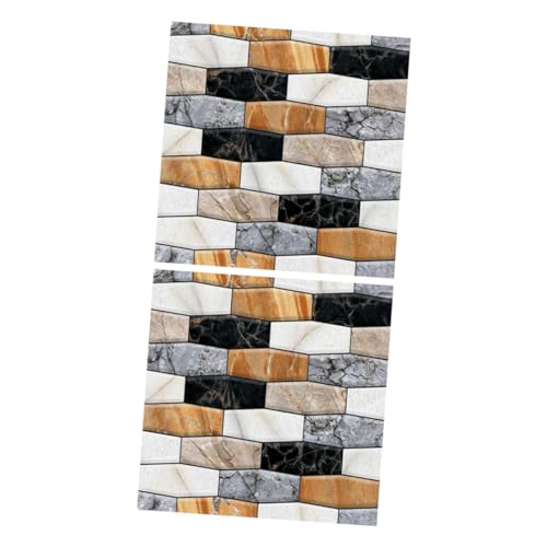 Angoily Colle Forte Au - 2 Feuilles D'autocollants Muraux En Pvc Avec Motif De Carreaux Faciles À Appliquer Décoration Murale Autocollante Pour La Maison