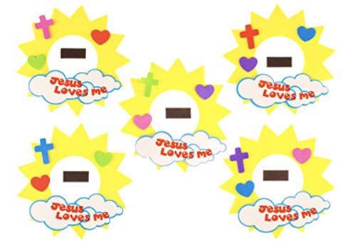 Jesus Loves Me Foam Sun Frame Craft Kit- Makes 24