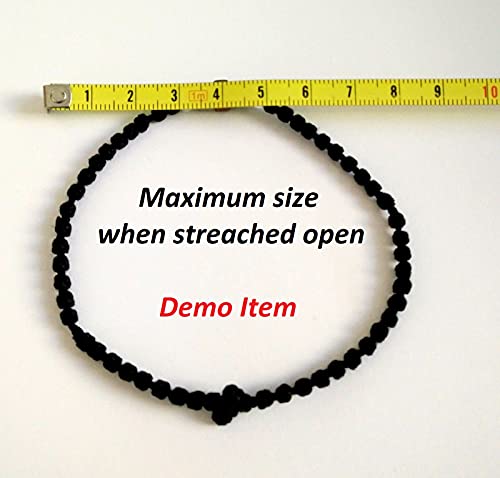 Handmade Christian Orthodox Greek Chotki, Komboskoini, Prayer Rope Thin Black4