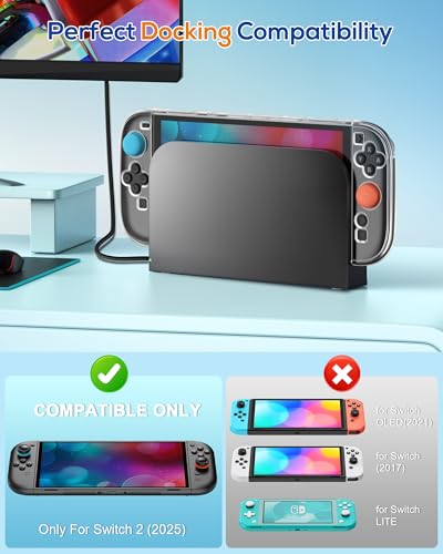 Image of Dockable Protective Case for Nintendo Switch 2-Clear