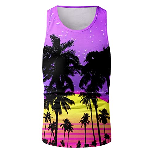 AMDOLE Deal of The Day Chemises Homme Chemisier Manches Courtes Mens Summer Fashion Casual Sports Outdoor Print Round Neck Sleeveless T Shirt Vest Hommes Tops Manches Longues Habillé Décontracté – vue 2