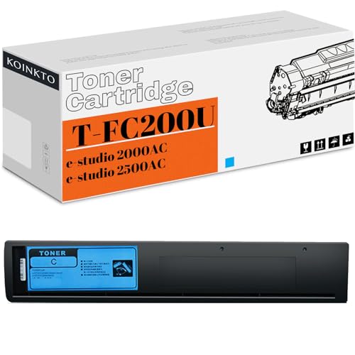 Image of KOINKTO Compatible T-FC200U High Yield Toner Cartridge Replacement for Toshiba T-FC200UK T-FC200UC T-FC200UM T-FC200UY for E Studio 2000AC 2500AC Printer (1-Pack Cyan)