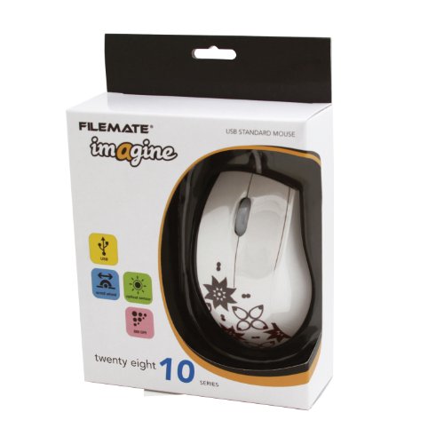 Wintec Filemate Imagine Series M2810 Usb Standard Mouse - White With Jet Black (3Fmnm2810Ubk-R) #TOP3