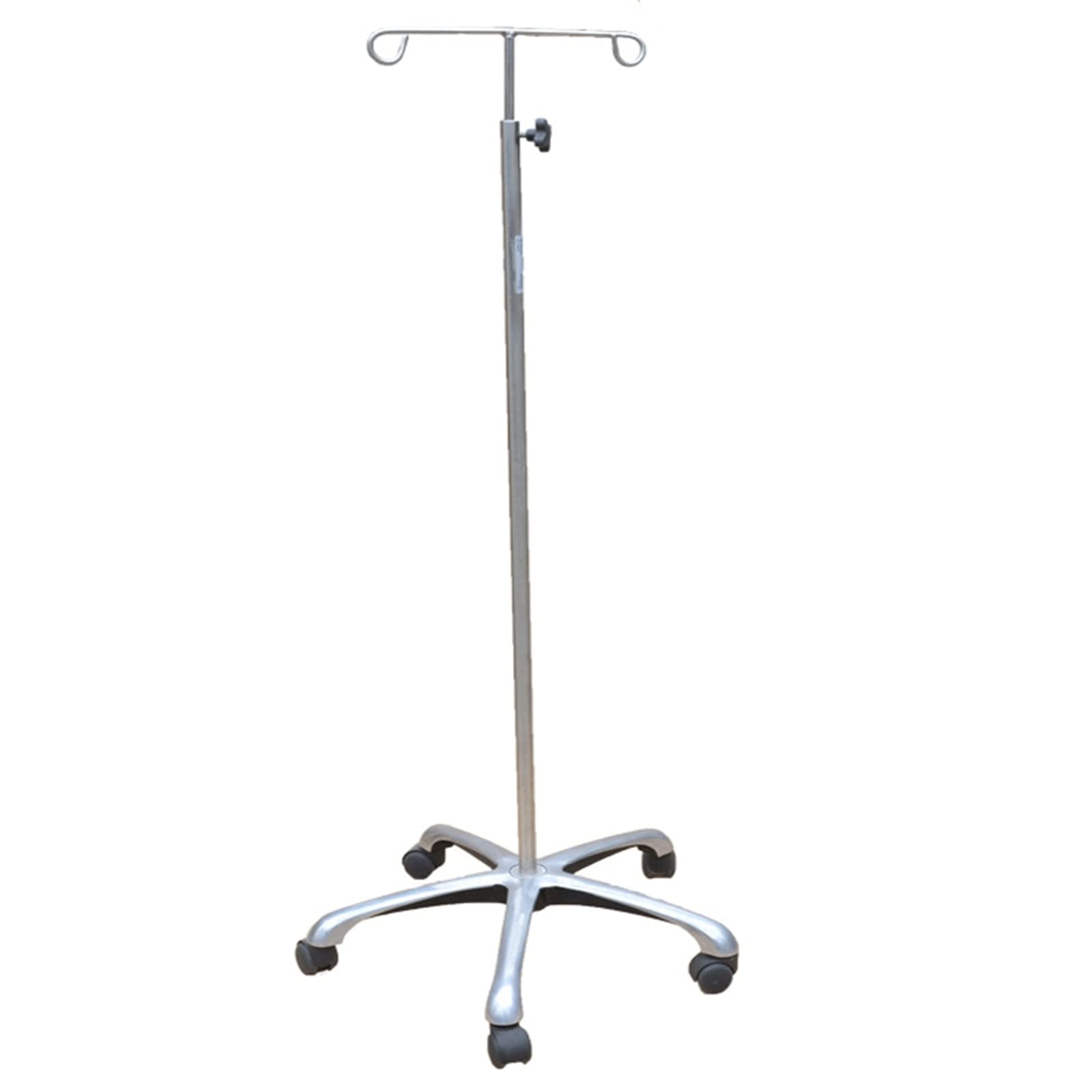 Stojak Na Kroplówki Z Kółkami, Regulowany Stojak Kroplówki IV Uchwyt Na Infuzję Stojak Na Kroplówki Ze Stali Nierdzewnej Z Haczykami Do Szpitalnej Kliniki Domowej (Size : 2 hooks)