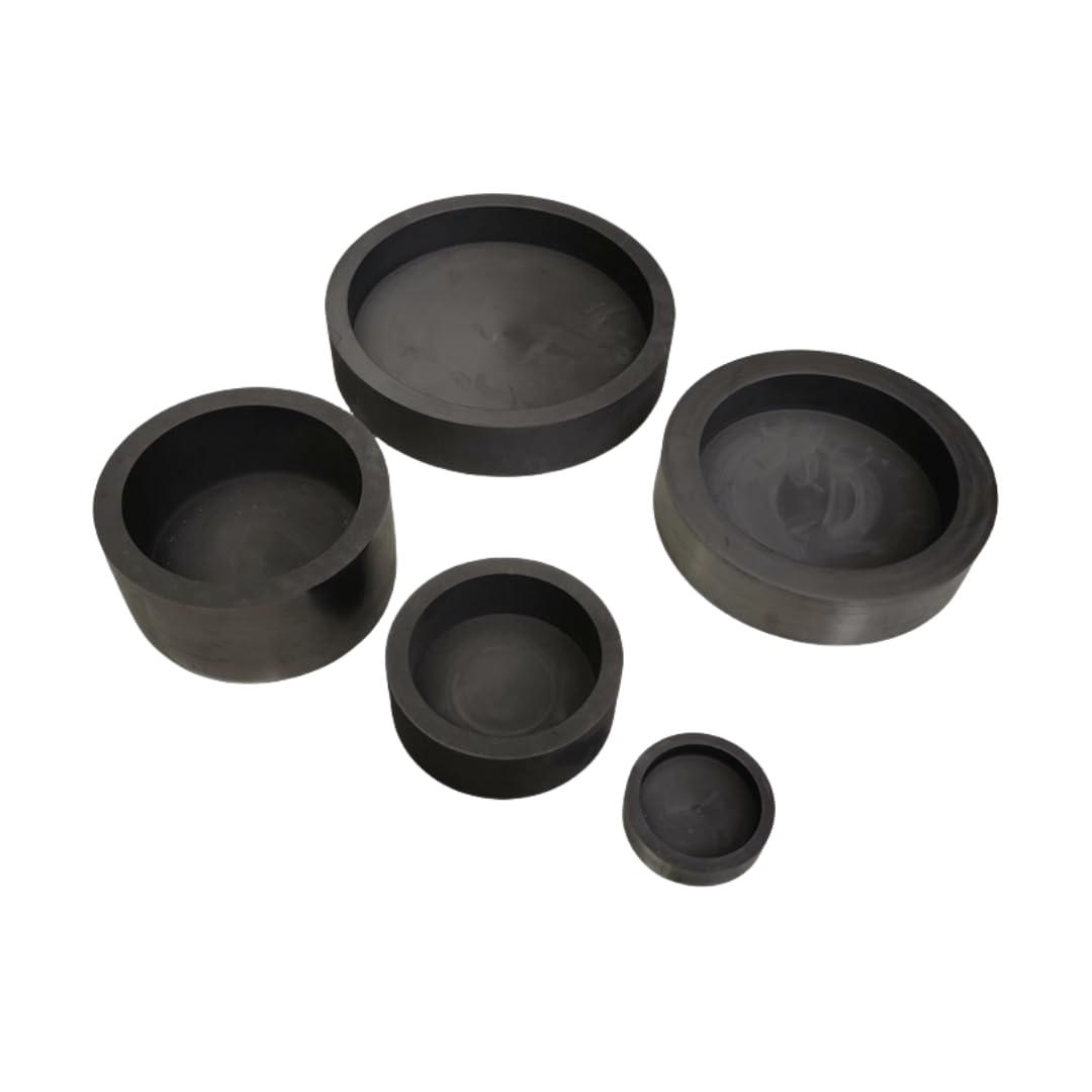 Round Graphite Groove, 1 Pcs Graphite Groove High Purity Graphite Crucible, Graphite Mold for Metal Ingot (OutsideDia-InsideDia-OutsideH-InsideH, 130-100-30-21mm)