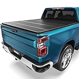 OEDRO Quad Fold Hard Truck Bed Tonneau Cover Fit for Chevy Silverado 2500 3500 & GMC Sierra 2500 3500HD 2020 2021 2022 2023 2024 2025 2026 with 6.9ft Bed w/o Multi-Flex Tailgate, Black