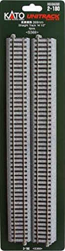 Kato 2-180 HO Unitrack 369mm 14.5 in Straight 4pcs