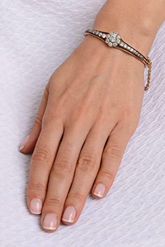 Dazzle Touch 5.00 Ct Antique Victorian Round Cut Diamond Bangle Bracelet In 14K Yellow Gold Plated (14K Rose Gold Plated) #TOP1