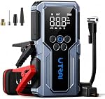 Démarreur de saut de voiture portable avec Air Compresseur, UTRAI 4500A 150PSI Démarreur de saut de batterie de voiture Booster avec des câbles de Jumper, LED Lumières, Booster de batterie de boîtier de stockage (8.5L Gaz/6,5 L Diesel) (Grey)