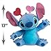 Just Play Disney Valentine’s Stitch Large 13-inch Plush Stuffed Animal, Blue, Alien, Kids Toys for Ages 3 Up