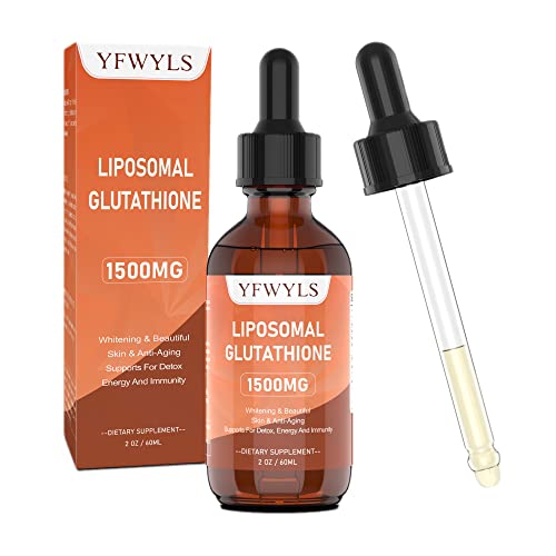 Liposomal Glutathione Liquid,YFWYLS Glutathione Supplement 1500mg -Antioxidant Supplement for Anti-Aging,Detox,Replenish Energy,Enhanced Absorption,Immune Support,Skin Health