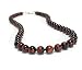 Mens Red 8mm Tiger's Eye Necklace Custom Length