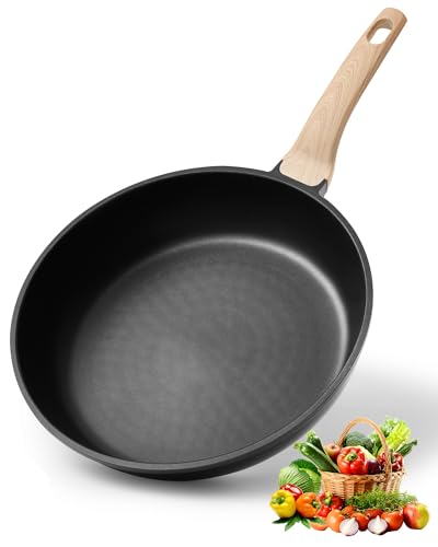 Yonida Non Stick Frying Pan, 12 inch Omelette Pan, Healthy Non Toxic Egg Pan with Heat-Resistant Handle, PFOA-Free Cooking Pan, Dishwasher Safe, Compatible with All Cooktops