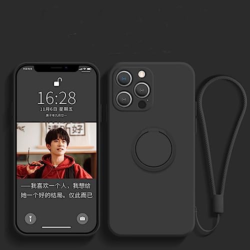 Coque silicone iPhone 11 avec sangle pour éviter les chutes : support magnétique intégré