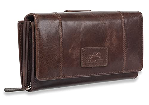 Mancini Casablanca RFID Secure Ladies Clutch Wallet,Color Brown-One Size,8700300-bn,One Size2