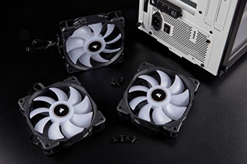 Corsair CO-9050082-WW AF120 Air Series, 120 mm LED Low Noise Cooling Fan - White (Triple Pack)