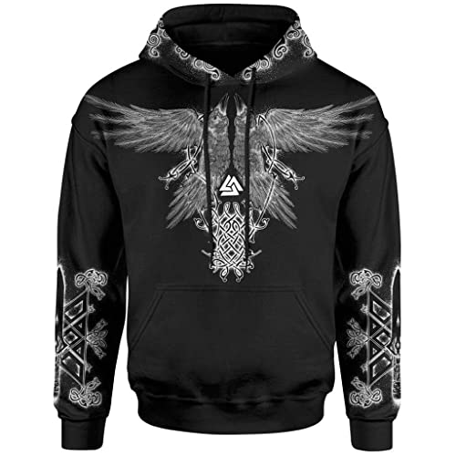 Sweat a capuche Viking pour hommes sweat-shirt d'impression 3D Odin