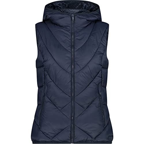 CMP - Woman Vest Fix Hood, Woman, Black Blue, 50