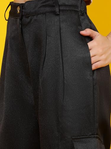 Image of KOTTY Women's High Rise Relaxed || Straight || Joggers Fit Cargo's for Pants || Trousers