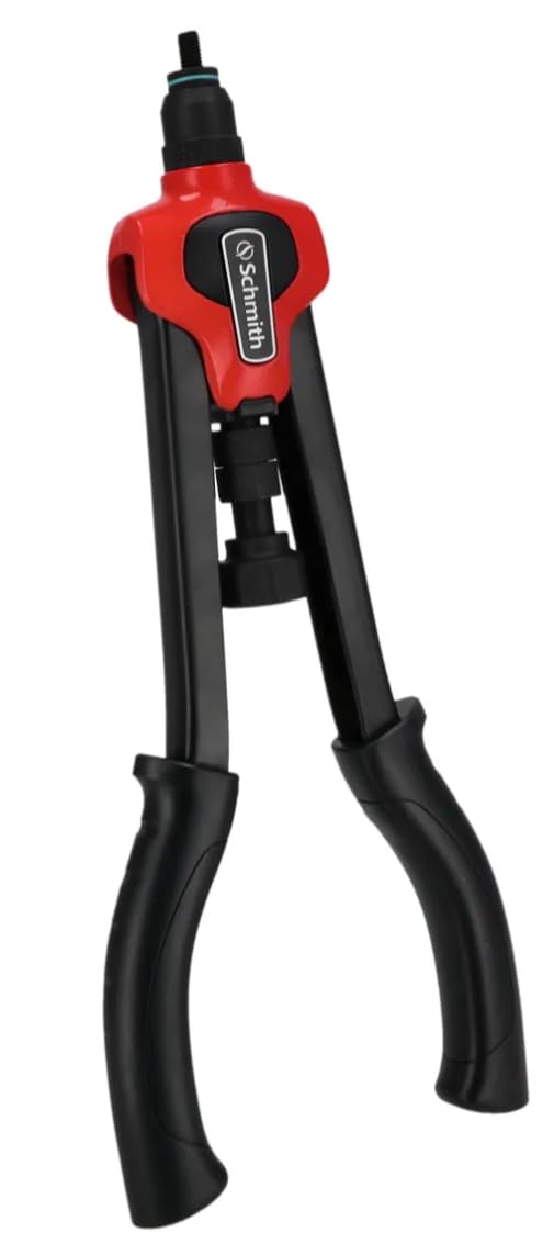 Pinze per rivetti - pinze a rivettatura a leva - per M3-M12, acciaio, alluminio e acciaio inox, manici ergonomici con rivestimento in gomma antiscivolo - 406 mm