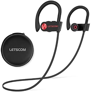 Bluetooth Headphones, LETSCOM Wireless Earbuds IPX7 Waterproof Noise Cancelling Headsets, Richer Bass