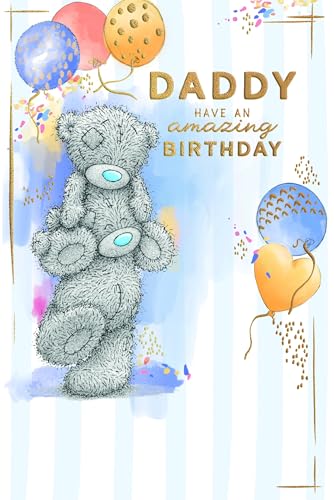 Me To You Bear Daddy Birthday Tatty Teddy Luxury Card 6 x 9 Inches - Official Collection