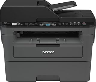 Brother MFC-L2710DN Multifunction Laser Printer 4 in 1 Black and White,Print Speed 30ppm, Wired Network Card (no WiFi),Automatic Duplex Printing, 50 Sheet ADF,LCD Display 2 Lines