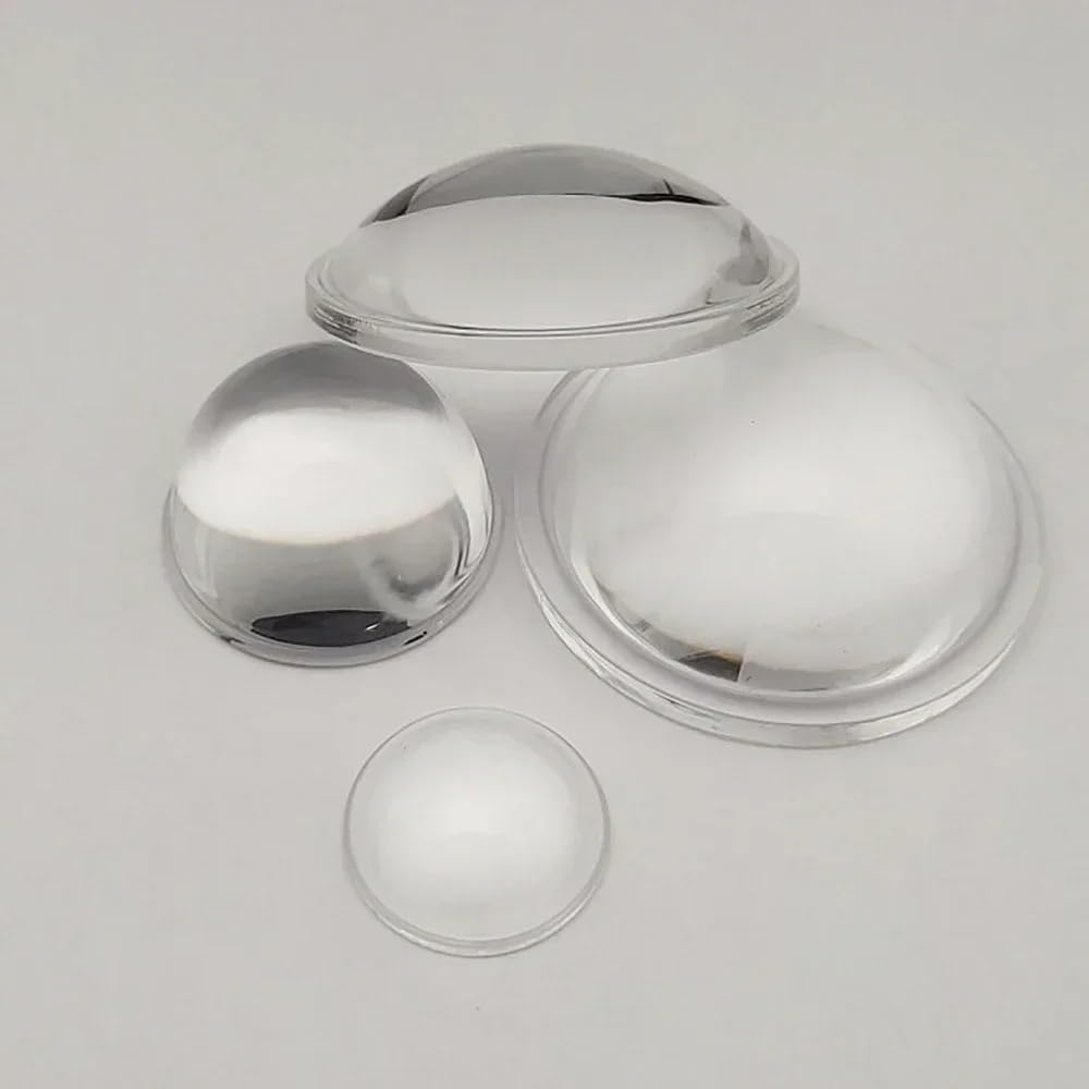 Microscope 8pcs/1 lot LED Lens 23/34/44/50mm Plano-Convex Glass Lens LED Convex Lens Condenser Optical Focusing Transparent Surface(D50H21mm with Stripe)