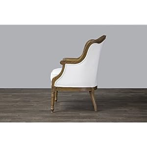 Baxton Studio Charlemagne Traditional French Accent Chair White