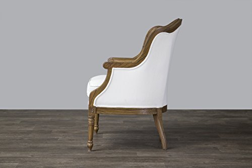 Baxton Studio Charlemagne Traditional French Accent Chair White
