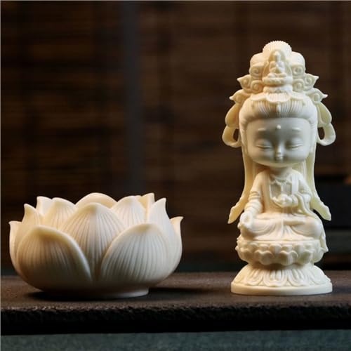 Estatua pequeña de Guan Yin para decoración de hogar miniatura 4