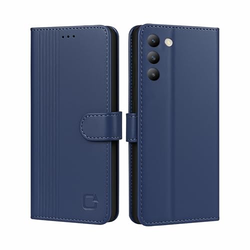 Image of AIBEX Shock Proof Flip Compatible for Vivo Y200e 5G / Vivo T3 5G Flip Cover Leather Finish | Inside TPU with Card Pockets | Wallet Stand | Complete Protection Flip Case - Blue