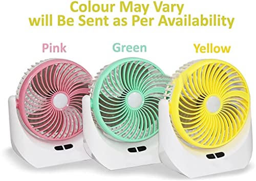 Image of 4000mAh High Speed ๐๐๐๐ก๐๐ซ๐ ๐๐๐๐ฅ๐ Table Fan for Home, ๐๐ฌ๐๐ข๐ฅ๐ฅ๐๐ญ๐ข๐ง๐ ๐๐๐ง with ๐๐๐ ๐๐ข๐ ๐ก๐ญ | ๐๐๐ ๐๐๐ซ๐ฌ๐จ๐ง๐๐ฅ Fan, ๐ ๐๐ฉ๐๐๐ (F0 - Light Green)