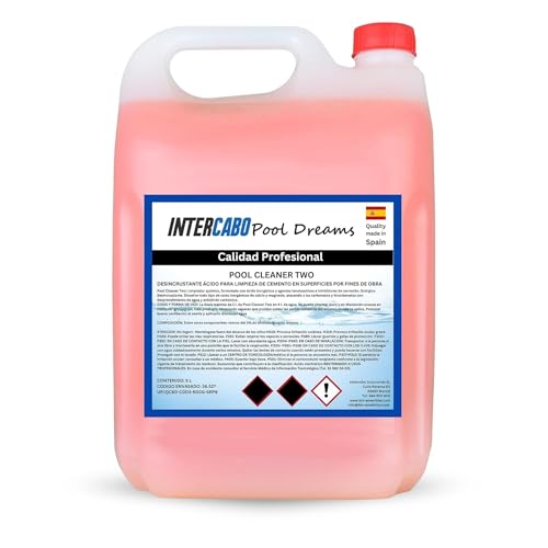 Desincrustante Químico Profesional Garrafa 5L – Elimina restos de obra, cemento y cal de forma eficaz – Ideal para piscinas, limpieza industrial y reformas