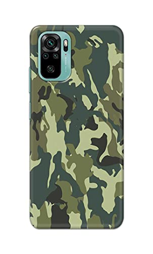Image of Printed Hard Back Cover Case for Mi Redmi Note 11 SE Back Cover (Green Army Camouflage) -1803