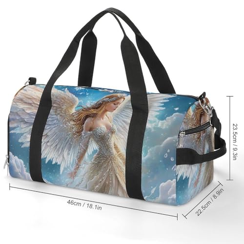 Angel Wings Sports Gym Bag Travel Duffel Bag Weekender Bag Yoga Bag for Men Women2