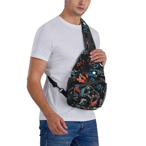 Image of Sling Backpack For Men Hiking Daypack Crossbody Shoulder Bag Travel Chest Pack | Hiking
