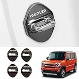Blazeray スズキハスラー Hustler 専用 ドアロック 車種専用 ドアストライカーカバー カスタムパーツ アクセサリー 内装パーツ 取リ付け簡単 ステンレス製 錆防止金属 カー用品 4個セット (ブラック)